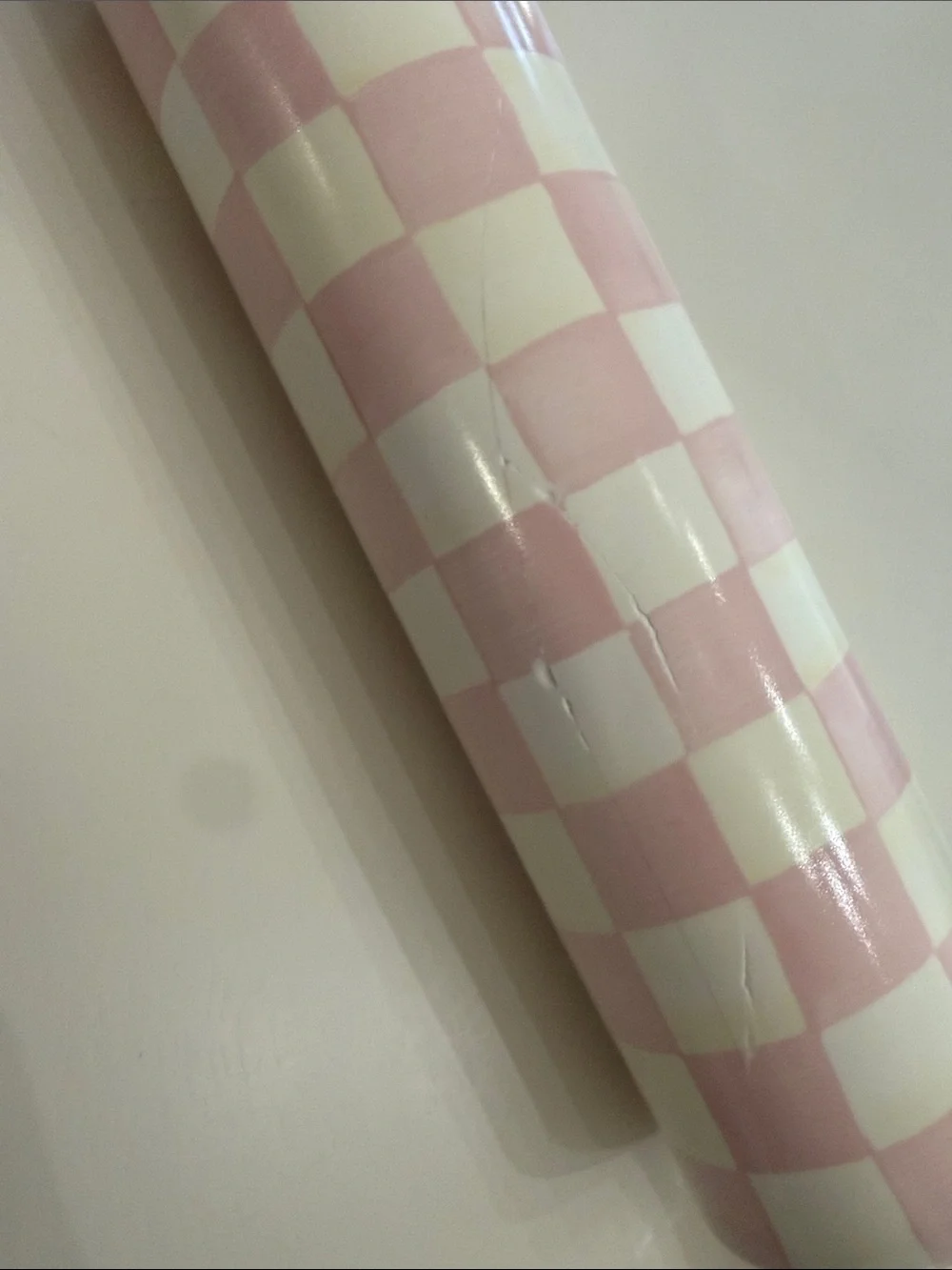 MacKenzie-Childs Rosy Check Ceramic Rolling Pin - Picture 2 of 5